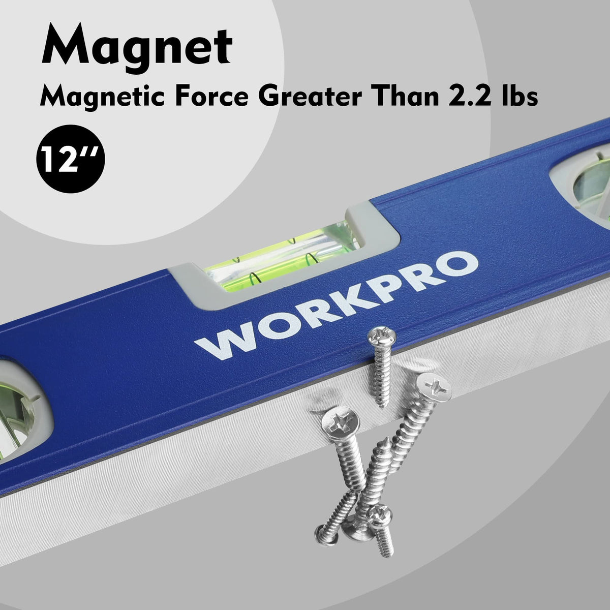 3-Piece Aluminum Spirit Level Set 12" 20" 40" with Magnetic Torpedo Level