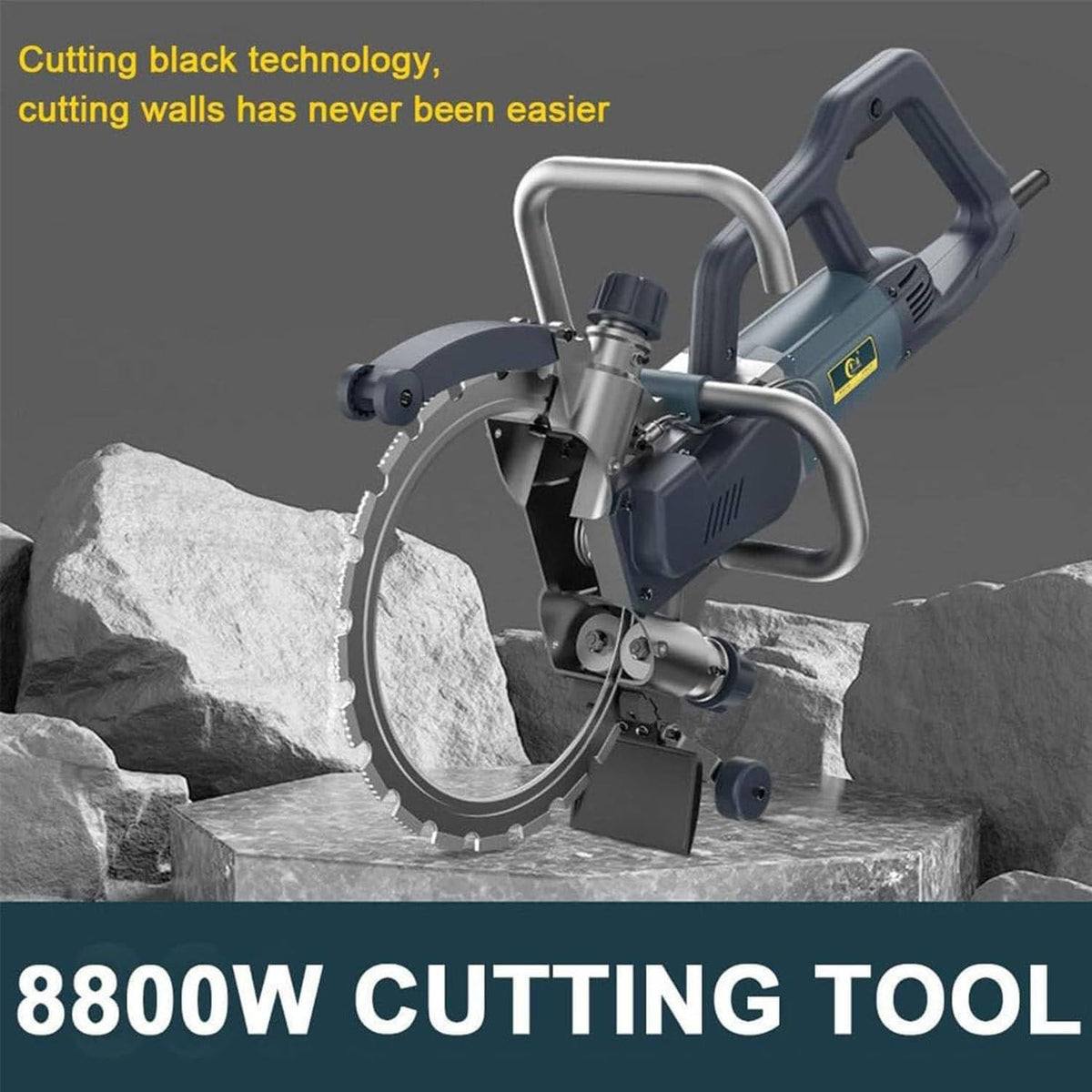 9800W Concrete Wall Cutting Machine with Water Pump 27cm Cutting Depth