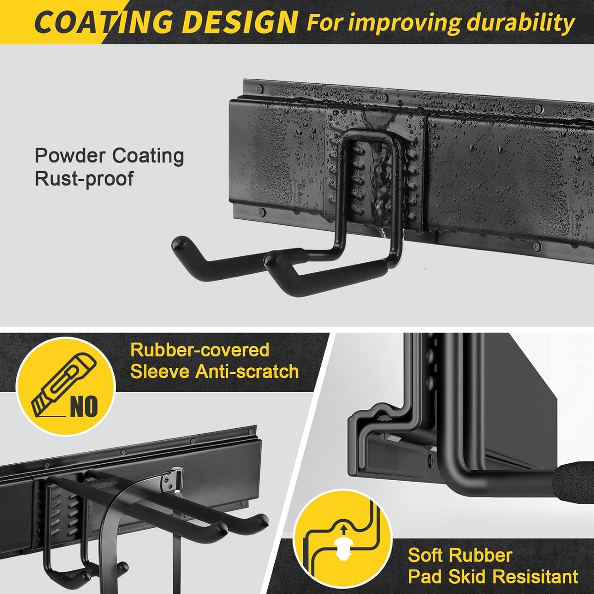 UUP Garage Storage Metal Hooks Bundle with 2 Pack Tool Pouches
