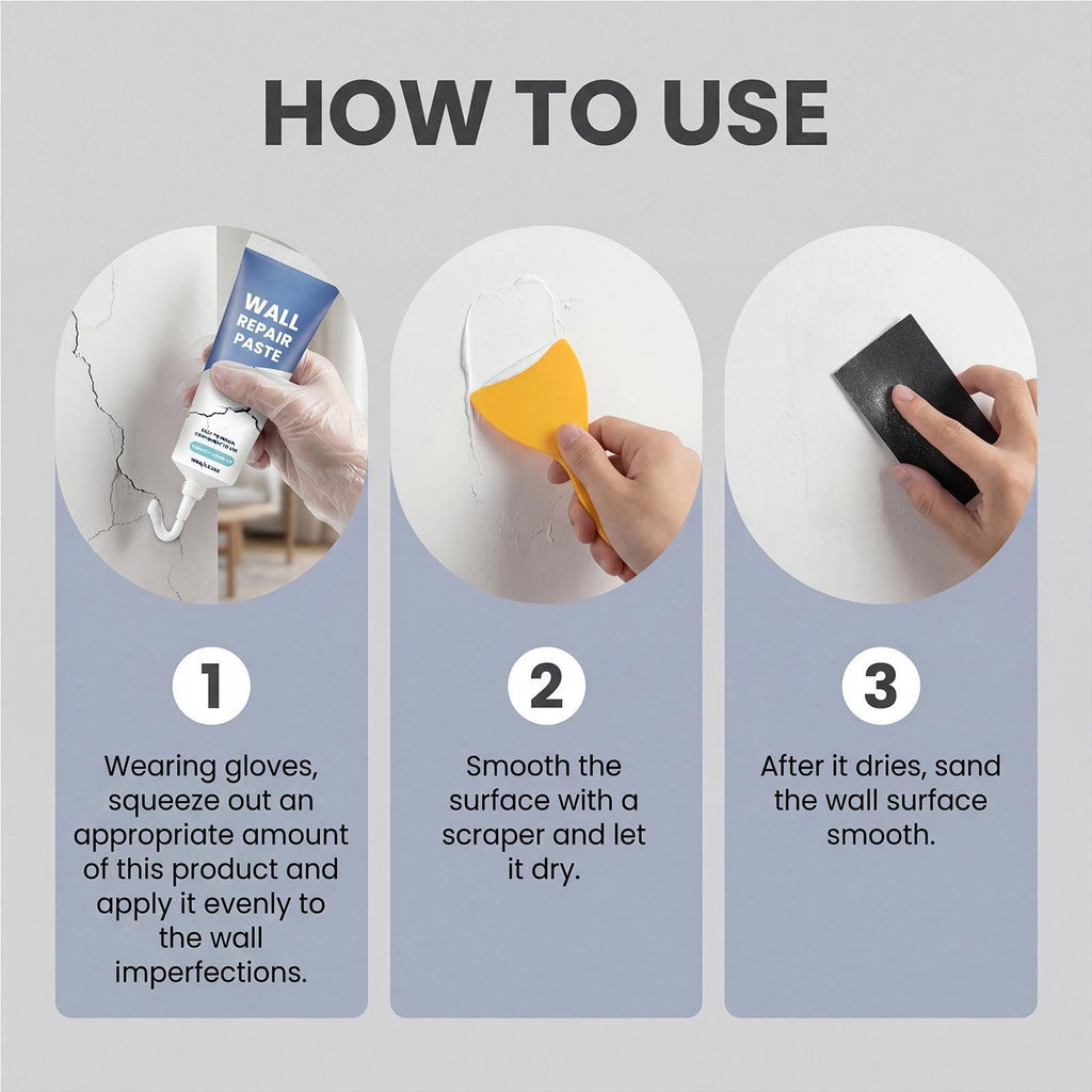 Waterproof Acrylic Wall Crack Filler Paste with Spreader for Concrete & Plaster