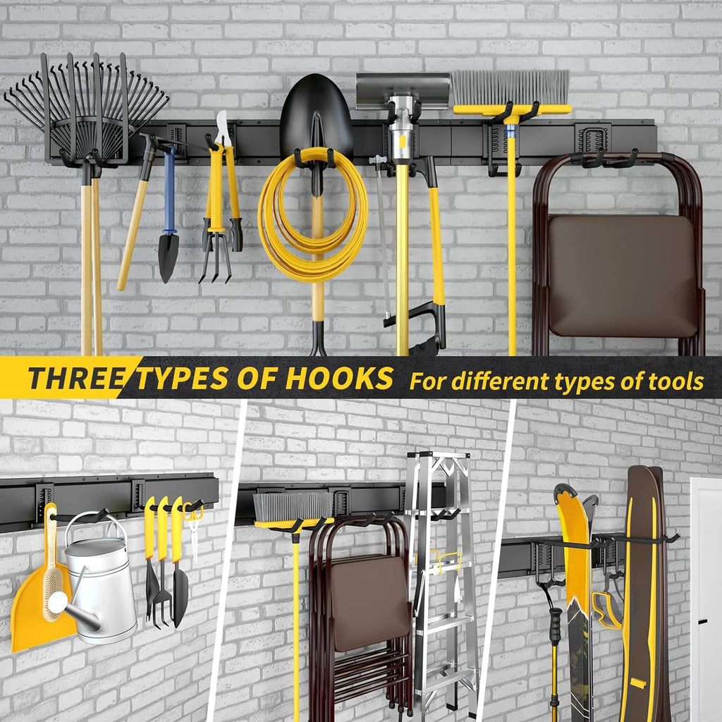 UUP Garage Storage Metal Hooks Bundle with 2 Pack Tool Pouches