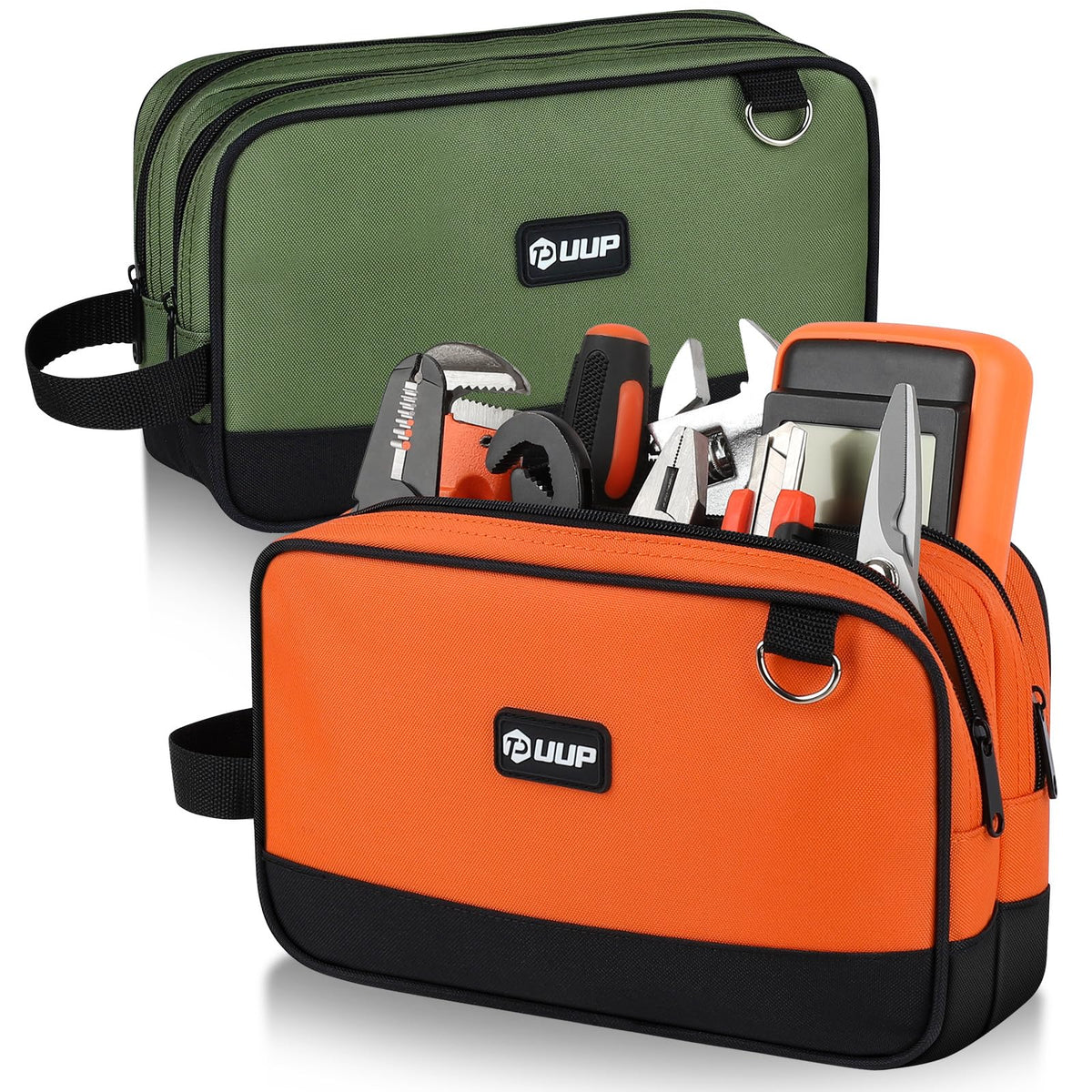 UUP Garage Storage Metal Hooks Bundle with 2 Pack Tool Pouches