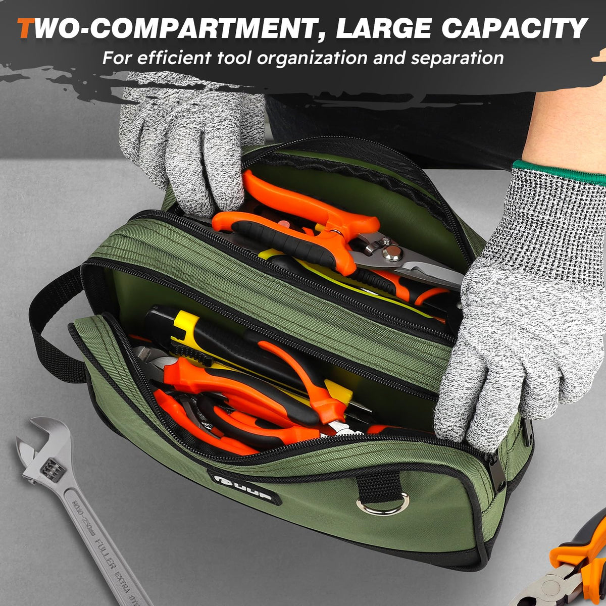UUP Garage Storage Metal Hooks Bundle with 2 Pack Tool Pouches