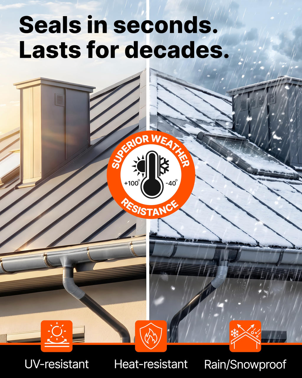 Waterproof Roofing Repair Tape with Micro Sealant UV & Weather Resistant