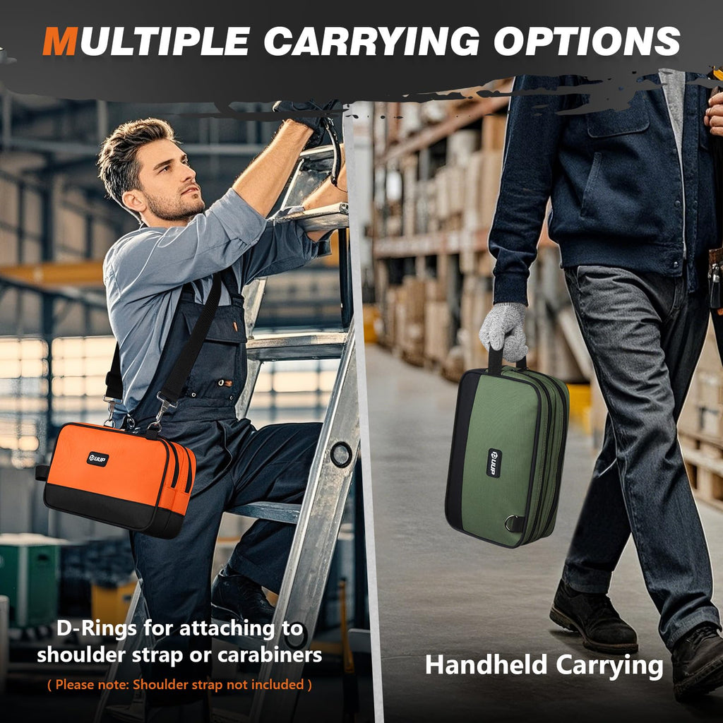 UUP Garage Storage Metal Hooks Bundle with 2 Pack Tool Pouches