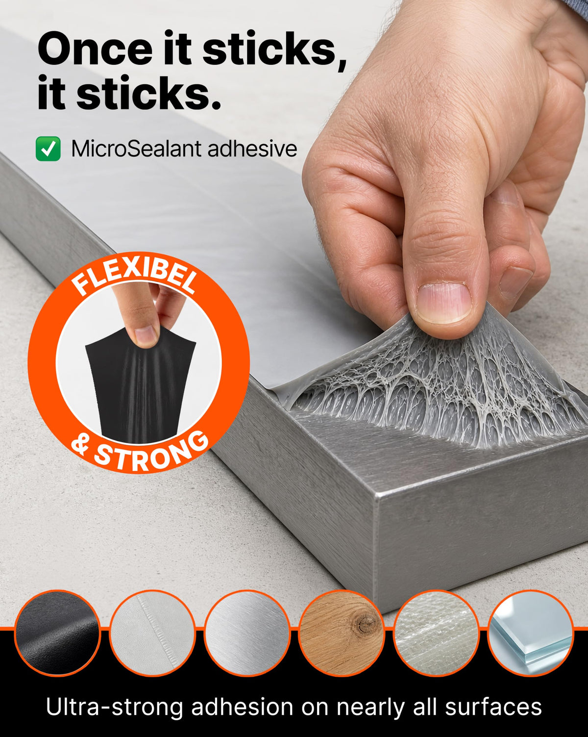 Waterproof Roofing Repair Tape with Micro Sealant UV & Weather Resistant