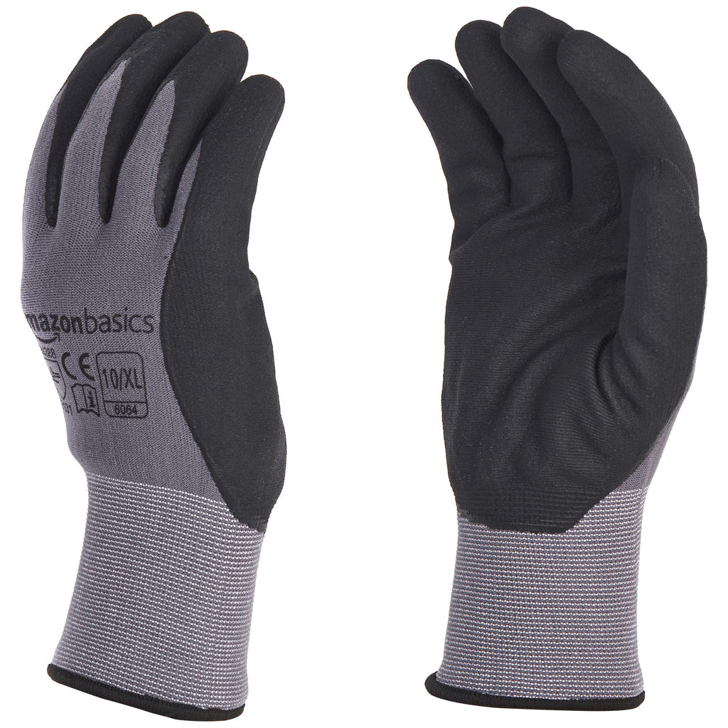 Micro-Foam Nitrile Coated Work Gloves with Touchscreen Support 12 Pairs